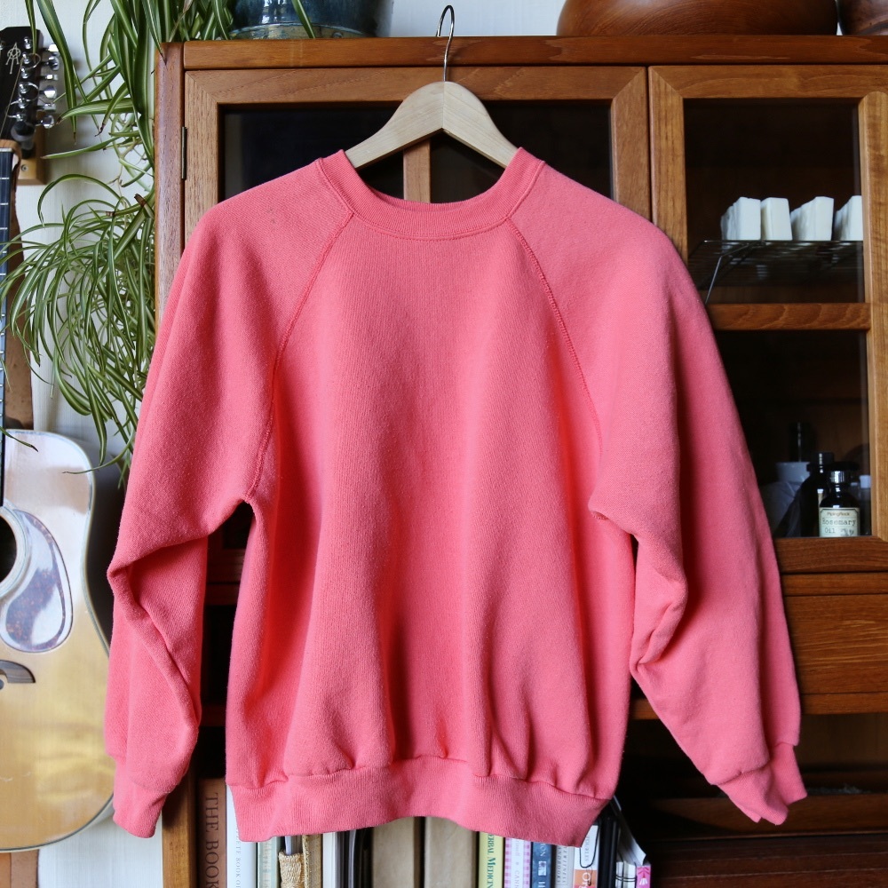 Vintage Raglan Sweatshirt Watermelon Pink S M